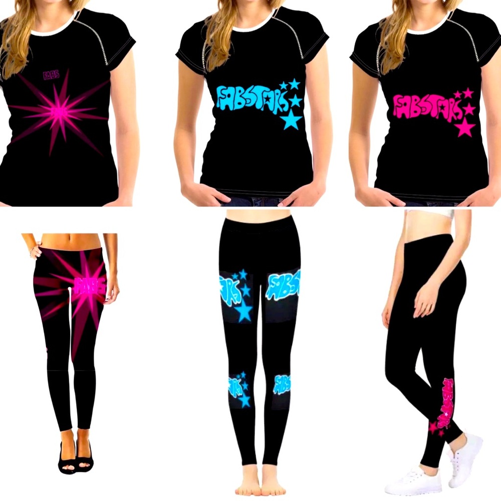 Women’s leather like leggings & T-shirts
